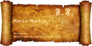 Maris Martin névjegykártya