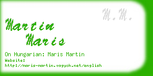 martin maris business card